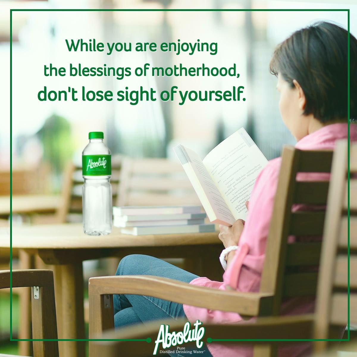 AbsoluteH2O's tweet photo. Taking time to remember that you are a person will actually make you a better mom. #PureWaterPureLove https://t.co/Q97Q1NwuZv