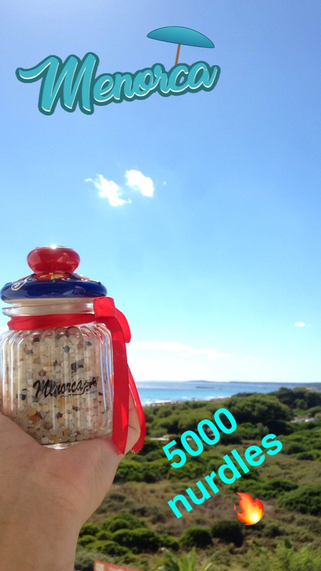Set myself a target of 5000 handpicked nurdles this week in Menorca, completed it in 4 days #MakingMarinePlasticExtinct #NurdleOrNothing