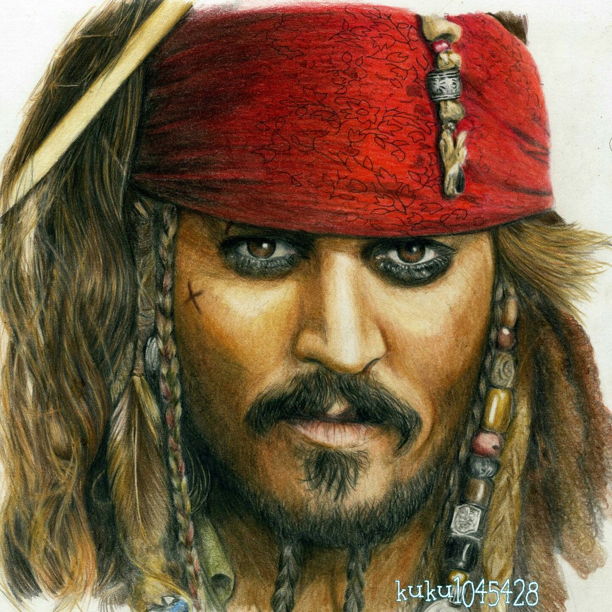 K U K U どこをどう直して良いか 分からなくなってきたので とりあえず完成と言うことにします Coloredpencildrawing Polychromos Jacksparrow Potc 色鉛筆 ジャックスパロウ パイレーツオブカリビアン T Co Wg9cp3cvrr
