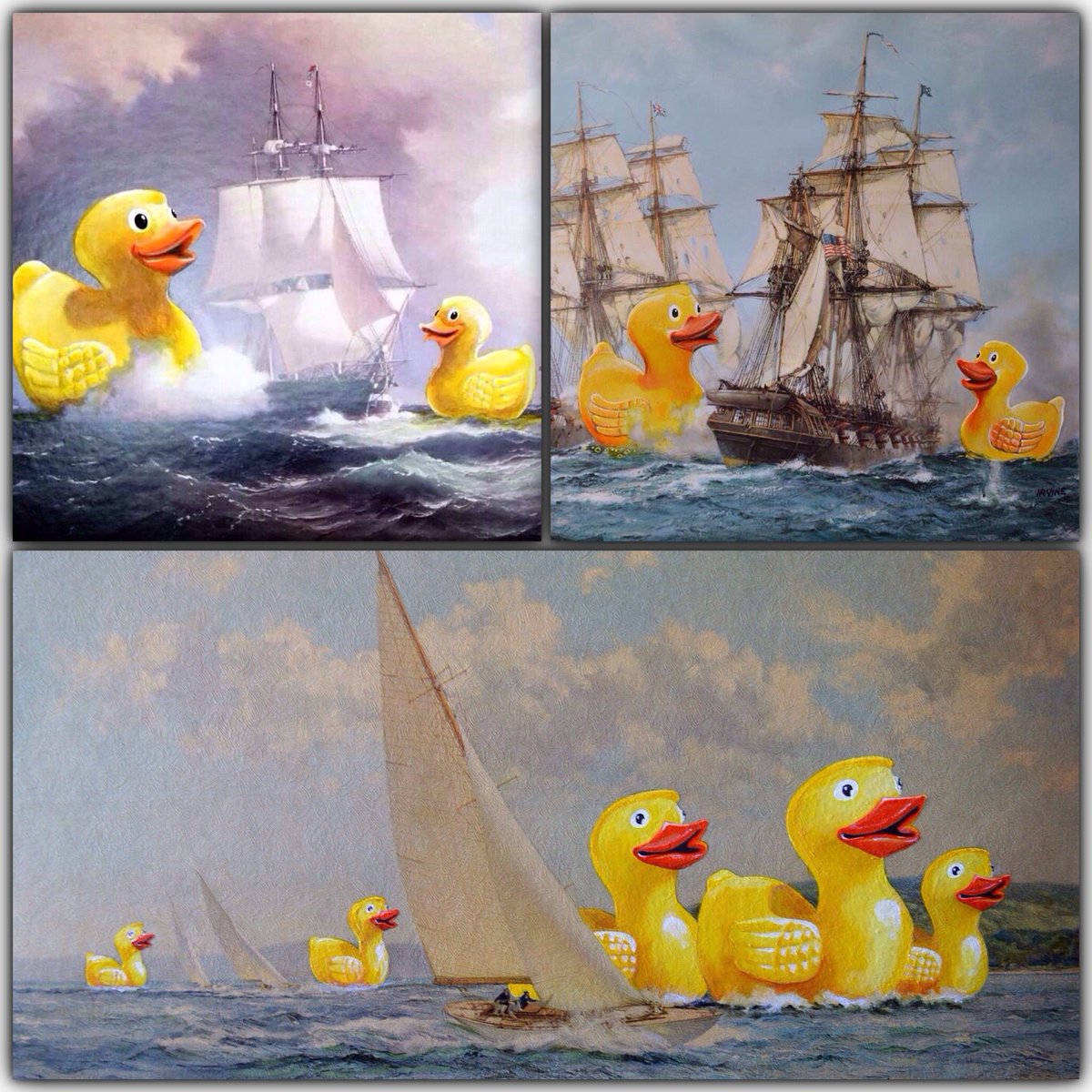 gnarledbranch's tweet photo. When my art imitates life. #CANADADAY150 #Toronto #torontoduck #TOwaterfront #ducky #canada #todot #ontario #art #painting #davidirvine https://t.co/i1utUH40uv