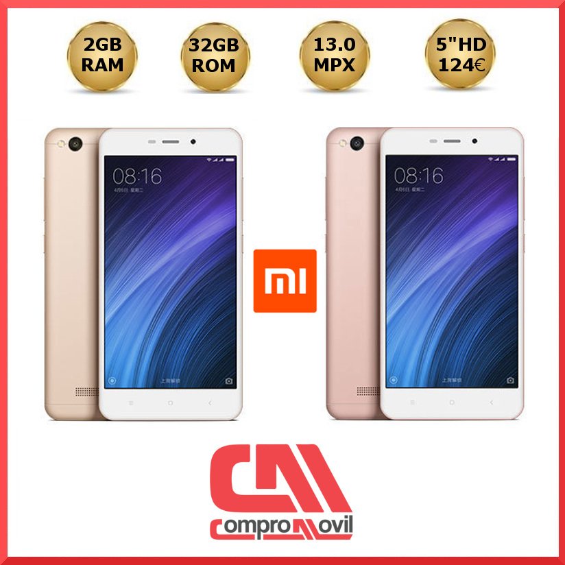 XIAOMI REDMI 4A POR SOLO 124€! PIDELO YA Y RECIBELO EN 24-72 HORAS CON GARANTÍA EN ESPAÑA
Código 10€: MOVILDESCUENTO
compromovil.es/xiaomi/2825-xi…