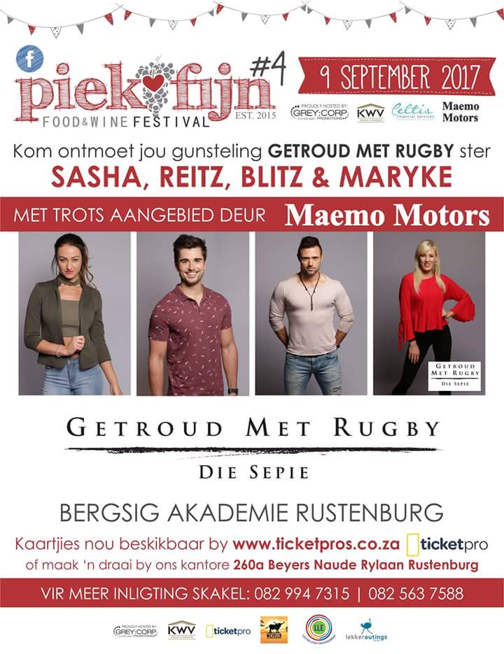 LastingLegacyEn's tweet photo. Kom ontmoet jou gunsteling Getroud Met Rugby ster @ Piekfijn#4
​#GetroudMetRugby #KWV #MaemoMotorsRustenburg #LLE https://t.co/hWpE62CM4v