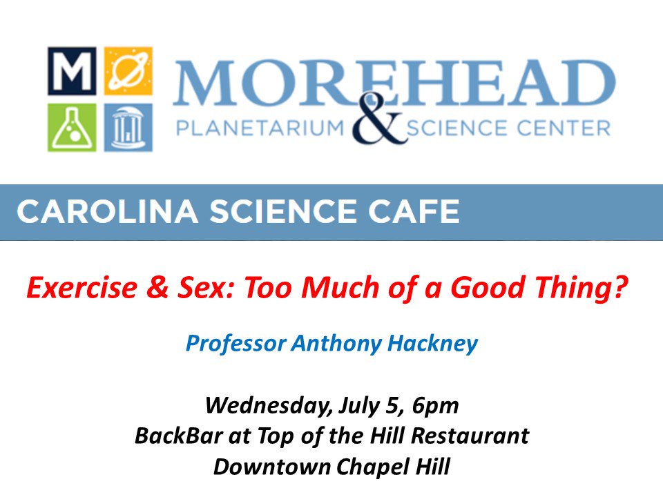 AC_Hackney's tweet photo. If you are in Chapel Hill (NC), come on by, it should be fun! #HMSC #exssimpact #hormones #ACSM https://t.co/KadSbKAXB0