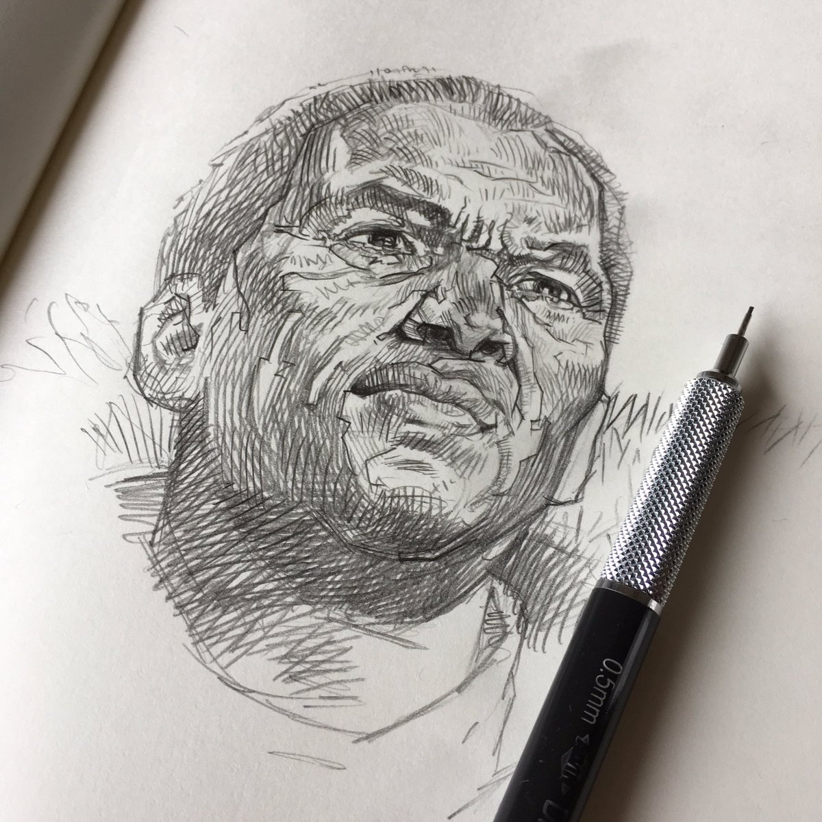 gtricky77's tweet photo. Finally breaking in this #riseofiron sketchbook with a quick #LordSaladin sketch https://t.co/ITohA27LuA