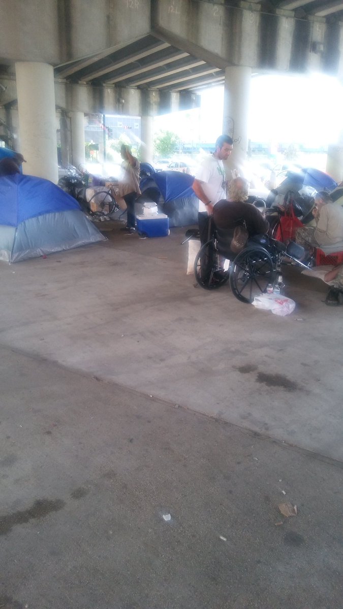 They live under the interstate I-10-we are in process Of building a Transition apartments, with major programs. Please  send donations