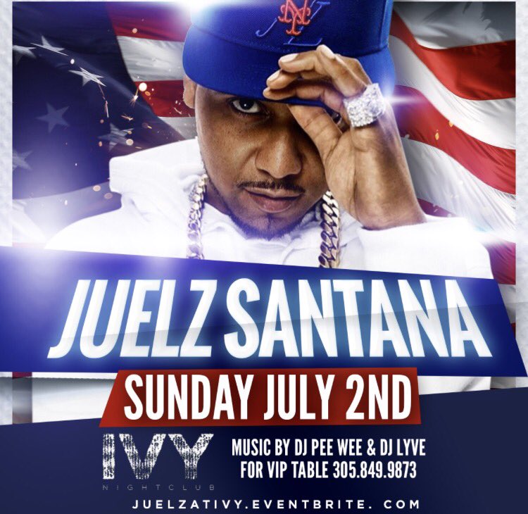 IAM_ROGER_C's tweet photo. SUNDAY JULY 2nd @IvyMiamiFL @TheJuelzSantana Hosts #4thOfJulyWeekend Edition of #SundayFunday Music by @DjLyve &amp; @PeexWeezy #IvyMiamiFl https://t.co/OYvn67dZWe