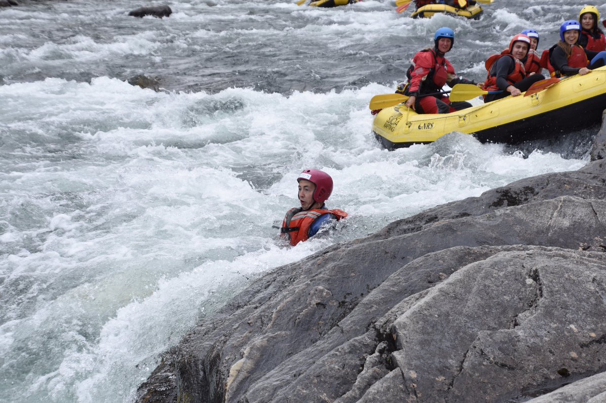 Swimtrunks_20's tweet photo. My mom: Be safe. Remember you're in a different country so don't do anything stupid. 

Me: *Goes whitewater rafting* 
Also me: *Almost dies* https://t.co/VNBCUNuV4m