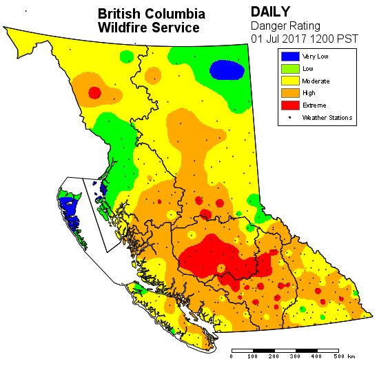 BC Wildfire Service on Twitter: "T-storm watch: Cariboo ...