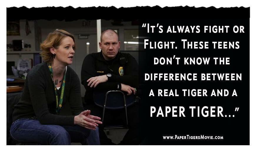 DrSherriBarrow's tweet photo. Paper Tigers @PaperTigersDoc was an amazing, life changing movie! #ACES #traumaandthebrain #realtigervspapertiger #bothreal https://t.co/gVkAUhuaPD