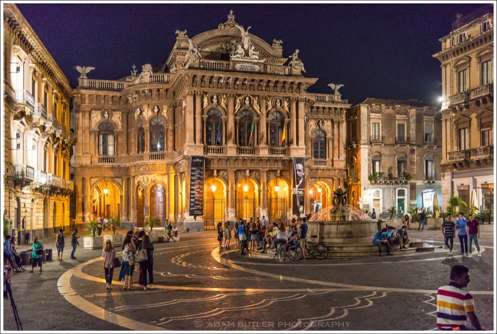 The Teatro Massimo Bellini in Catania. Beautiful at night! via @adambutler65 #travel #Italy #beautyfromitaly
