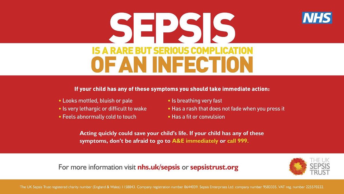 Please take a few minutes to understand the signs of sepsis and RT so others can too - it just might save someone you love