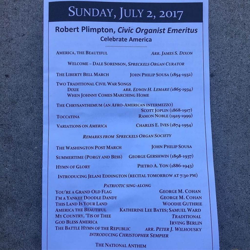 Concert added: sch.mp/aNCDd - RT <a href="/ronjenson/">Ron Jenson</a> Great organ concert at Balboa Park!! ift.tt/2sgsiJt