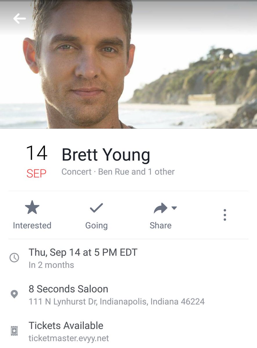 BenRueMusic's tweet photo. Can't wait to share the stage w/ this guy! Indy, come out to @8secsaloon and bring the party! @BrettYoungMusic
#8secondsaloon #Indianapolis https://t.co/YbEMhmvJZL