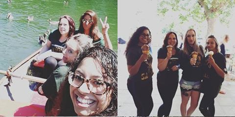 saints_cheer's tweet photo. Pre game fun! #boating #icecream #FinsburyPark https://t.co/g7D1D3kdeC