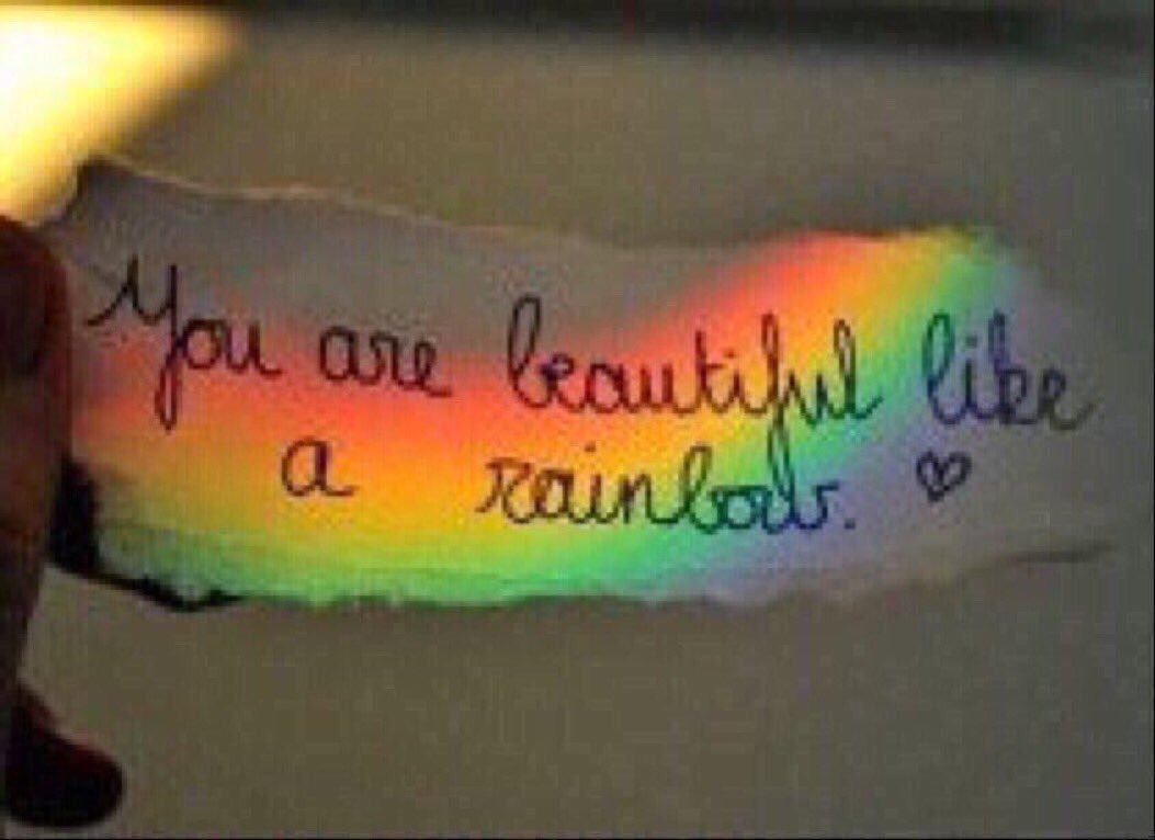 No matter how you identify or who you love, always remember you are beautiful like a rainbow- just as you are. 🌈 🌈 @WipeHomophobia #LGBT