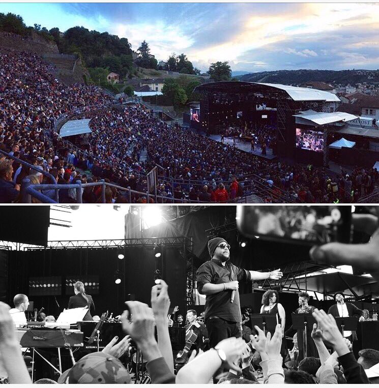 monsieurbors's tweet photo. #HipHopSymphonique hier au Théâtre antique de Vienne avec l'Orchestre National de Lyon &amp; The Ice Kream pour @jazzavienne https://t.co/tO54TT16Al
