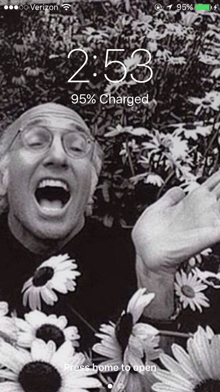 Happy birthday to the man who will always be my iPhone background. @ Larry David 