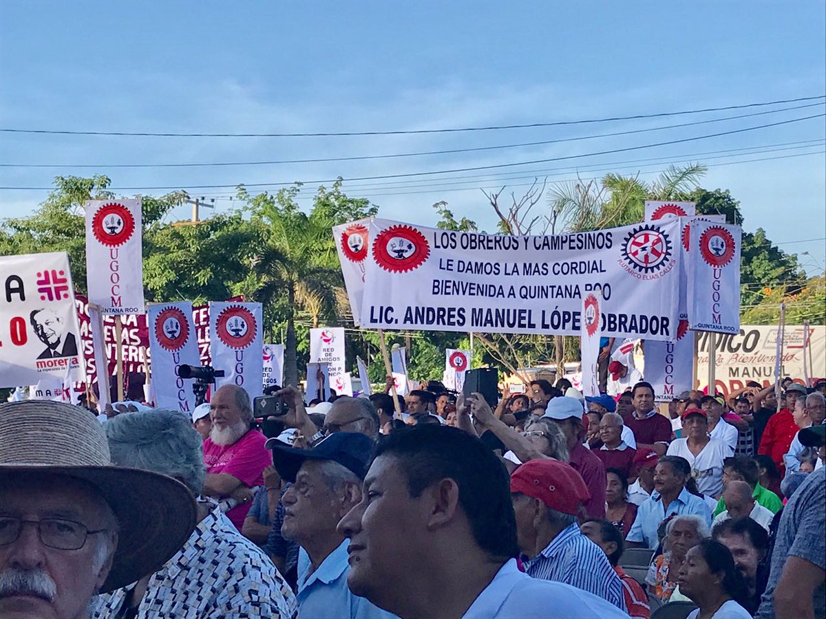 Noticaribe's tweet photo. La Unión General de Obreros y Campesinos de México (UGOCM) y la Red Ciudadana de Ovando expresan su apoyo a AMLO https://t.co/fMZLKu28o3
