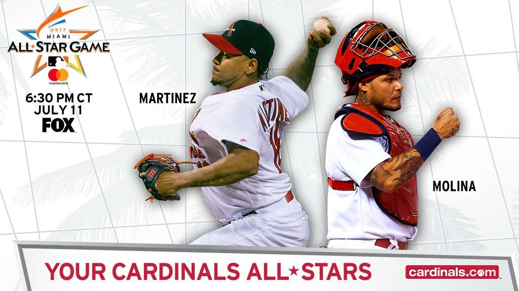 Cardinals's tweet photo. . @Tsunamy27 and @Yadimolina04 aren't just headed to the field tonight, they're headed to Miami for the All-Star Game! #ASGWorthy https://t.co/xttQgko7oz