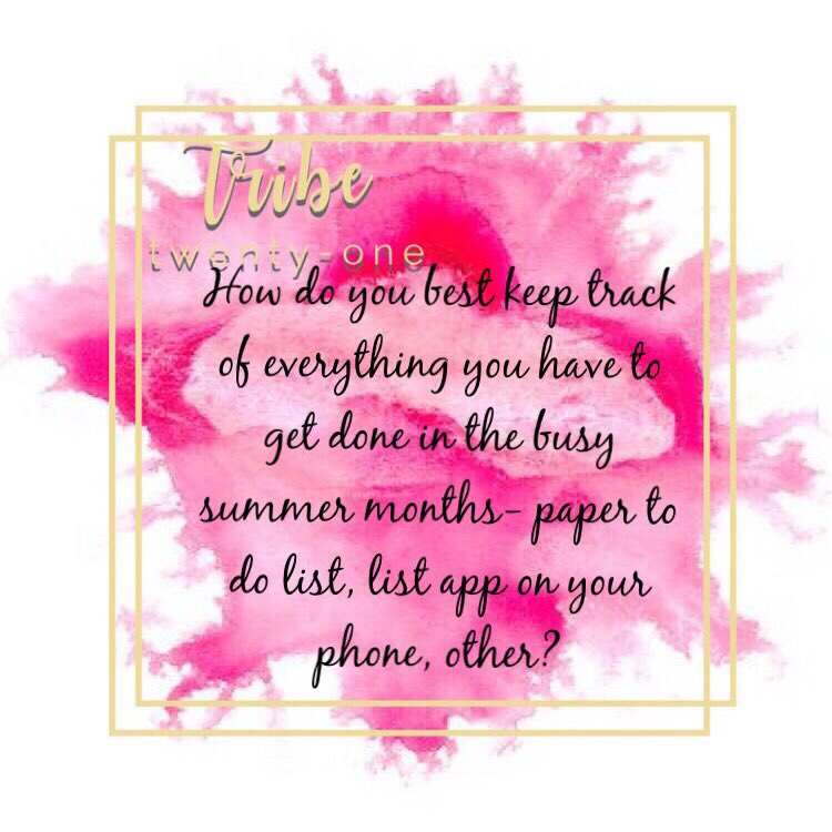 tribe21_'s tweet photo. Our theme for tonight is all about staying productive during the summer! And our first question is #bloggingcollege https://t.co/xJif9Bp2L5