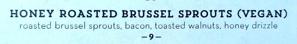 CWJackson4's tweet photo. Not sure how bacon is touted as vegan, but this is Ohio 😊 TJ's, Wooster appetizer menu. https://t.co/0tOW1suTJG