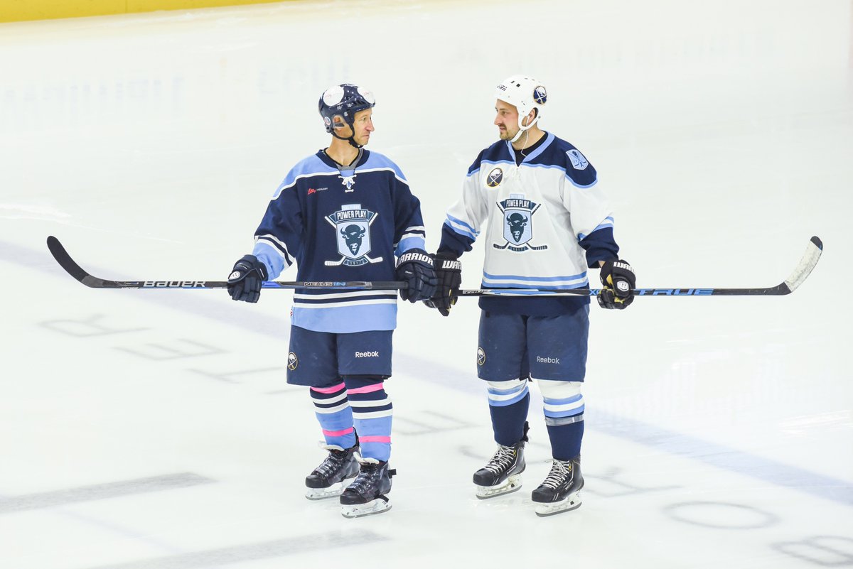 11DayPowerPlay's tweet image. Steve Roder #90, sponsored by @EliLillyCo, eyes up Nik Fattey #00, sponsored by @BuffaloSabres.