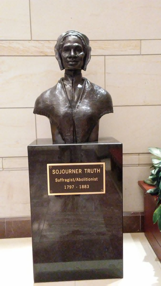 subanthore's tweet photo. Emancipation Hall inside the U.S. Capitol Building with #abolitionists who championed #empancipation: #FederickDouglass & #SojournerTruth https://t.co/81u4FHiaty