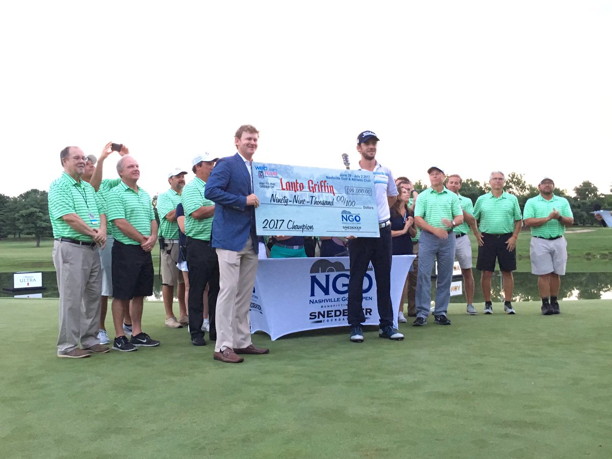 Your champion of the 2017 Nashville Golf Open Benefitting the Snedeker Foundation, Lanto Griffin!