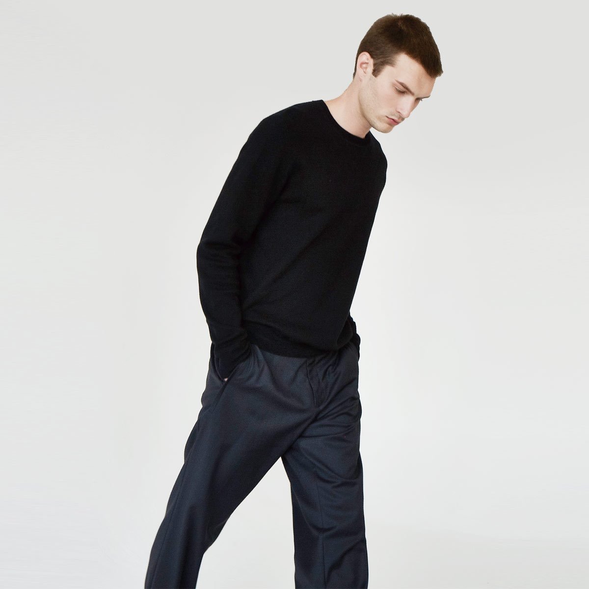 The Dash Sweater, crafted from irresistible soft Cashmere and detailed with a minimal rib trim.