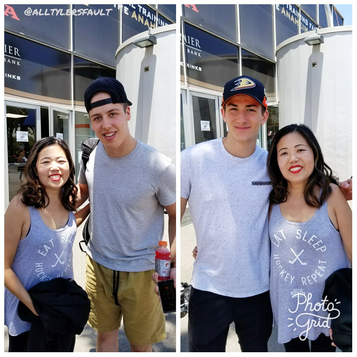 Hockey_Fan54's tweet photo. Such a pleasure meeting two of the newest @AnaheimDucks today! Thank you, Maxime and Antoine for your time😊 #DucksDevelopmentCamp https://t.co/613F5nCG3H