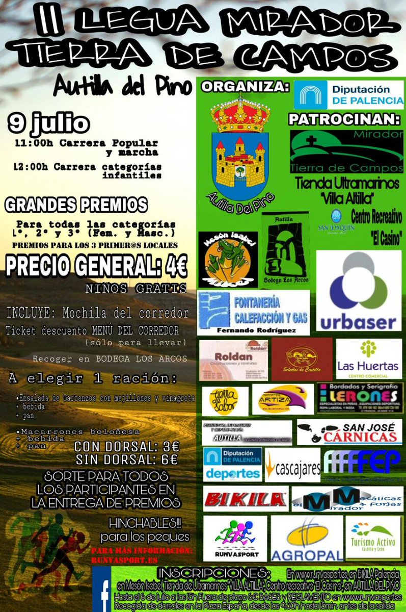 delaCaba's tweet photo. En menos de una semana es la II Legua  Mirador Tierra de Campos así q a inscribirse ya que no queda nada! https://t.co/DpE8yv5sln