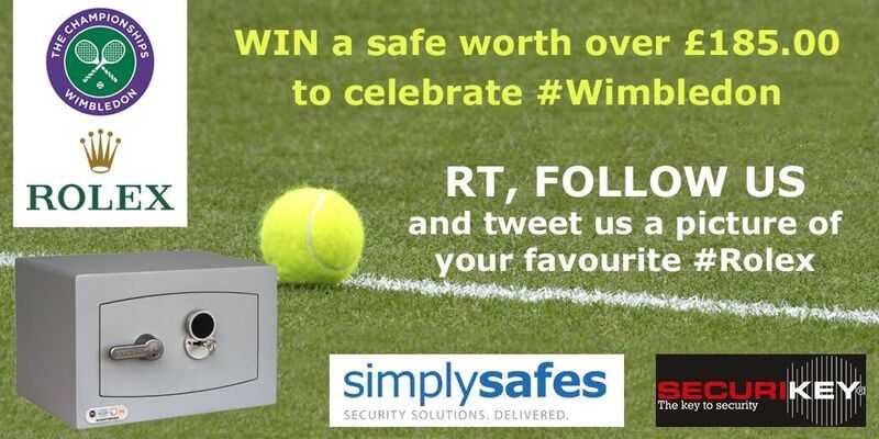 Anyone for #tennis? #protect your #rolex with our #competition FOLLOW&amp;RT <a href="/simplysafes/">SimplySafes</a> to #win @Securikeyltd MiniVault Silver 0k #Wimbledon
