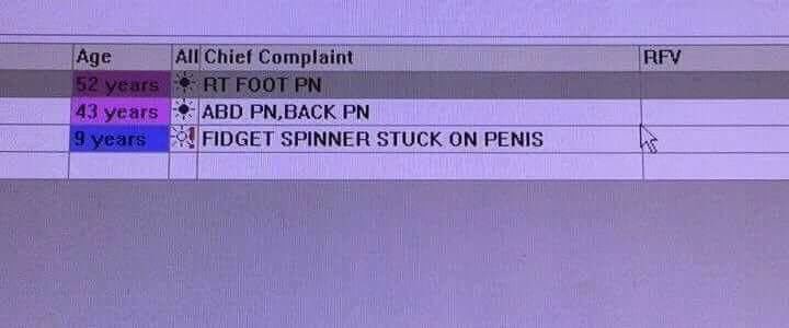 Nursefuratu's tweet image. It was only a matter of time #FidgetSpinner #ERproblems