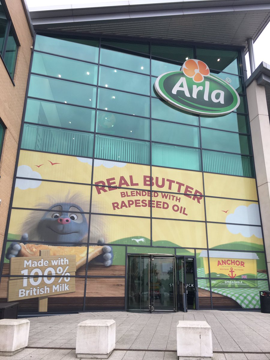 Great to see <a href="/ArlaFoodsUK/">Arla Foods UK</a> celebrating the new <a href="/Anchor_Dairy/">Anchor</a> packaging this morning! #buybritish #farmerowned