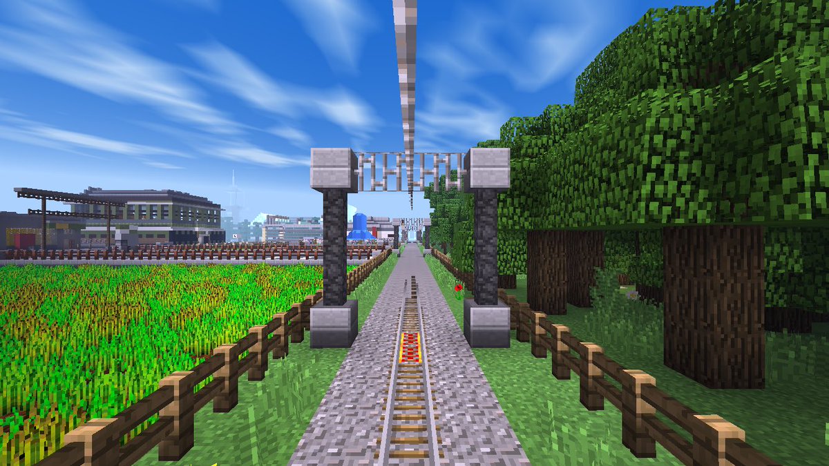 Minecraft 新都心開発部 V Twitter 今回は田舎をコンセプトに 作っています 隣は畑と林 この風景が私は大好きです マイクラ マイクラpe Minecraft マイクラ建築