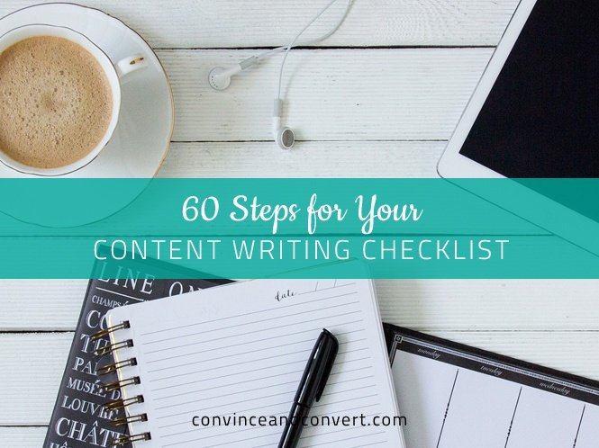 60 Steps for Your Content Writing Checklist - bit.ly/1PnVJjo #blogging  <a href="/LesleyVos/">Lesley J. Vos</a>