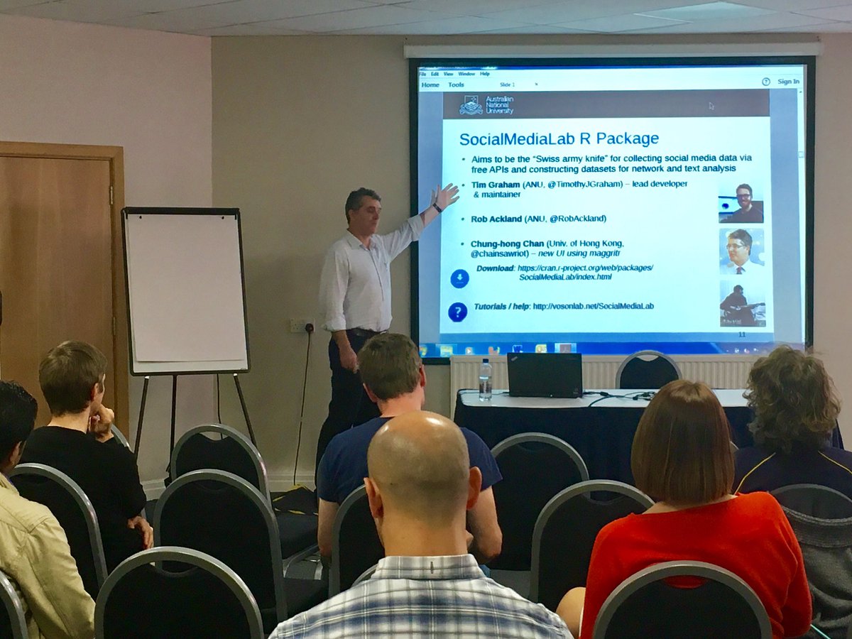 idsai_uom's tweet image. Today&apos;s DSI Seminar: Prof @RobAckland presents his Advanced #DataAnalytics #Research on #socialmedia #Twitter #data @csmcr