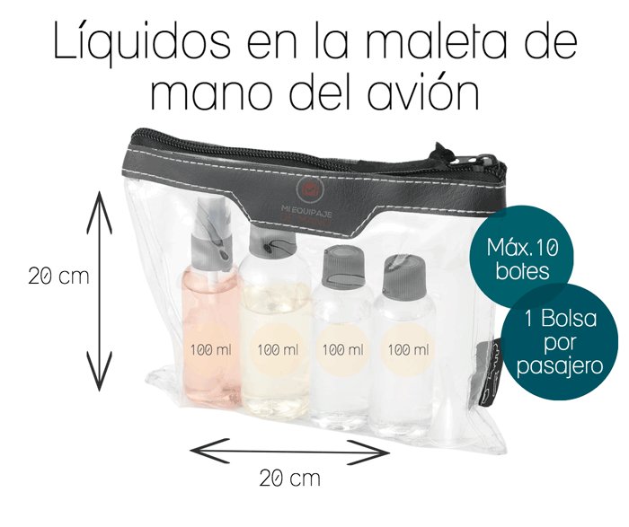 Médula torneo Mancha Guardia Civil 🇪🇸 on Twitter: "En tus planes de #ViajeAlExtranjero  recuerda que el equipaje de mano 🖐 solo puede contener 1 litro de líquidos,  cremas o geles. En envases no &gt; a