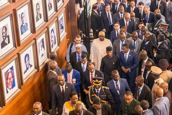 Acting President Yemi Osinbajo representing Nigeria at the summit of 29th ordinary session of the assembly of the African Union in Ethiopia today