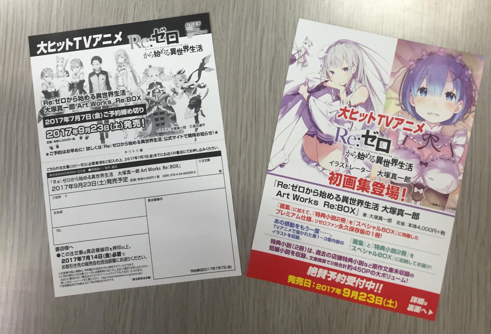Re ゼロから始める異世界生活 公式 6月に発売されたばかりの文庫最新刊 re ゼロから始める異世界生活13 には 画集 Re Box の予約票が挟まっています こちらの予約〆切りは今週末まで