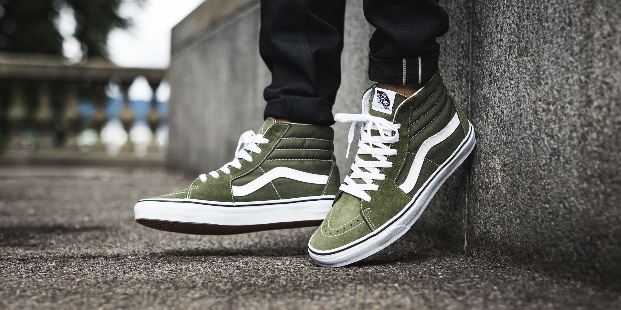 vans sk8 hi winter moss