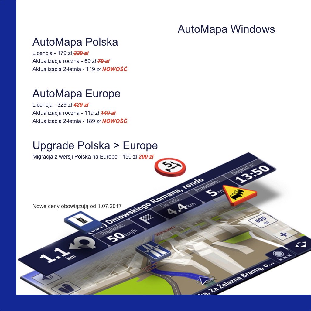 AutoMapa's tweet image. Nowe ceny #AutoMapa dla #WindowsCE