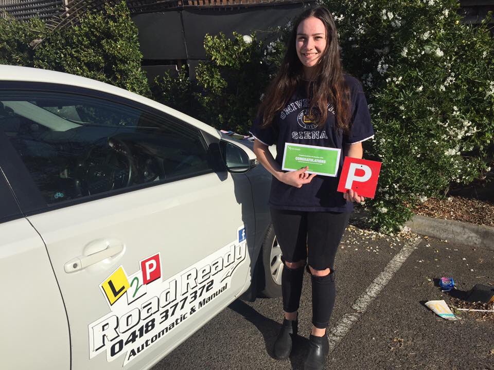 L2PRoadReady's tweet image. #Congratulations Vanessa 🎉 Well done on great #drive yesterday in #Werribee &amp;amp; passing your drive test 1st time ✅ #TowardsZero #learntodrive