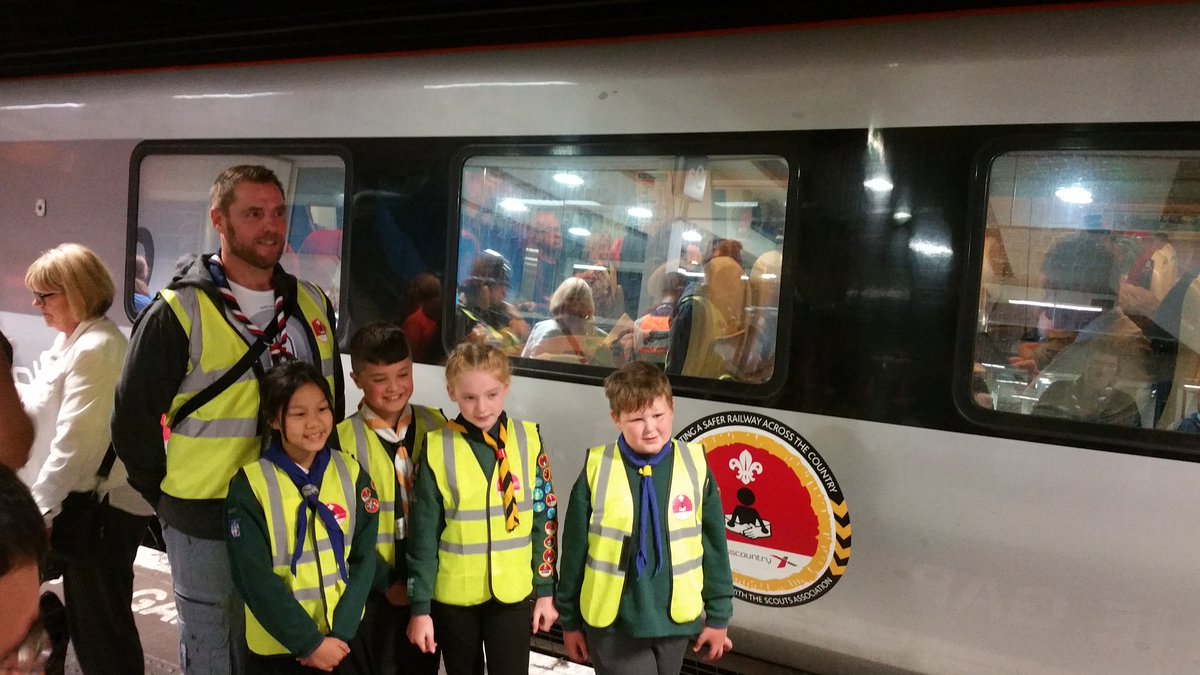 Cross Country Scout badge launch underway at Birmingham New Street