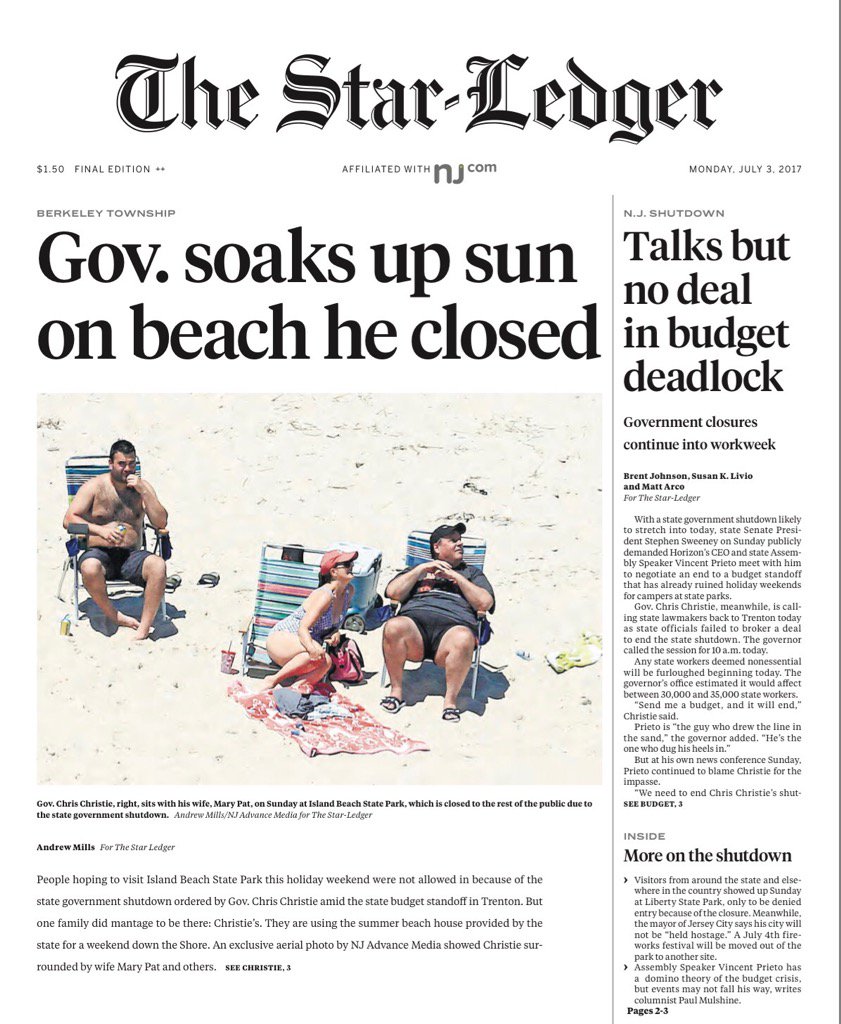 Chris Christie defends going to closed beach during government