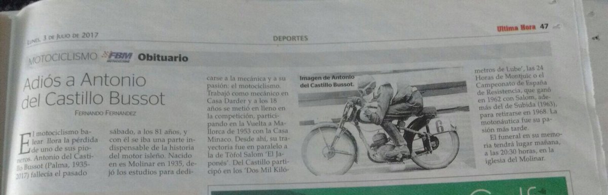 Se fue, nos deja un campeón, no solo en el deporte sino en la vida, mi amigo, mi fan núm. 1, mi referente,un trozo de mi corazón. DEP abuelo