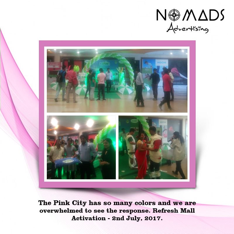 NomadsImc's tweet photo. Nomads is happy to become a part of Sunday Happiness for Jaipur City @ Triton Mall. #NomadsIMC
#BtlActivity #MallActivation #RefreshMattress https://t.co/7abqBVa7mr