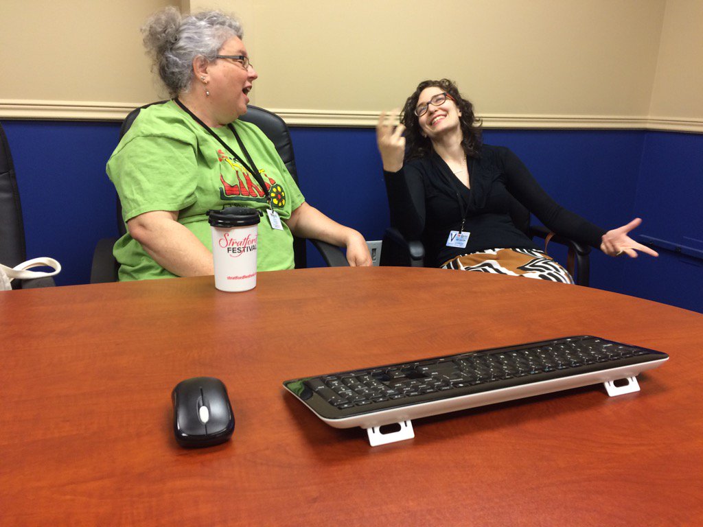 DianaLCarter's tweet photo. Maria Scipione and Virginia Monte in the "green room" at Channel 13. #RocAsYouLoveIt #MadMaxMac https://t.co/GwVAOqufro