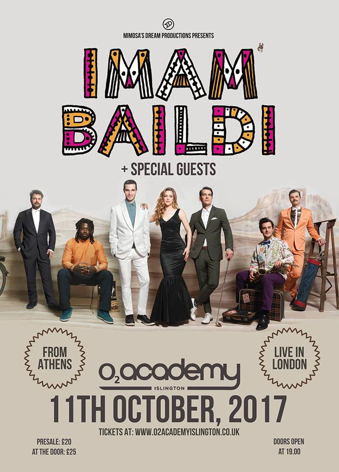 #ImamBaildi - will hit the London, @O2Islington on the 11th of October

youtube.com/watch?v=LRBdVC…
<a href="/imambaildiband/">Imam Baildi</a> #Samba #WorldMusic #Dance