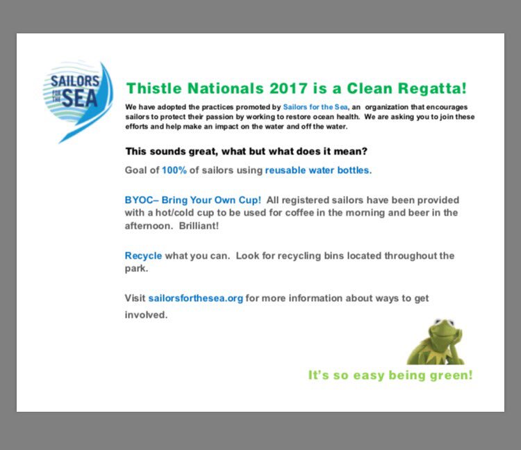 Remember #2017TCANats is going green! Bring refillable water bottles! Reusable cups for beer will be provided! #100percentwindpower